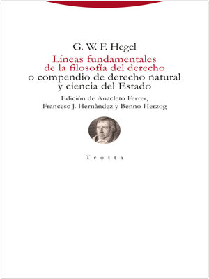 cover image of Líneas fundamentales de la filosofía del derecho